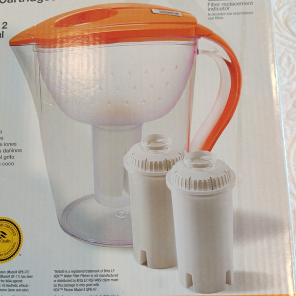 HDX 8 Cup Water Filter Pitcher with 2 Universal Filter Cartridges New in Box - Picture 7 of 7